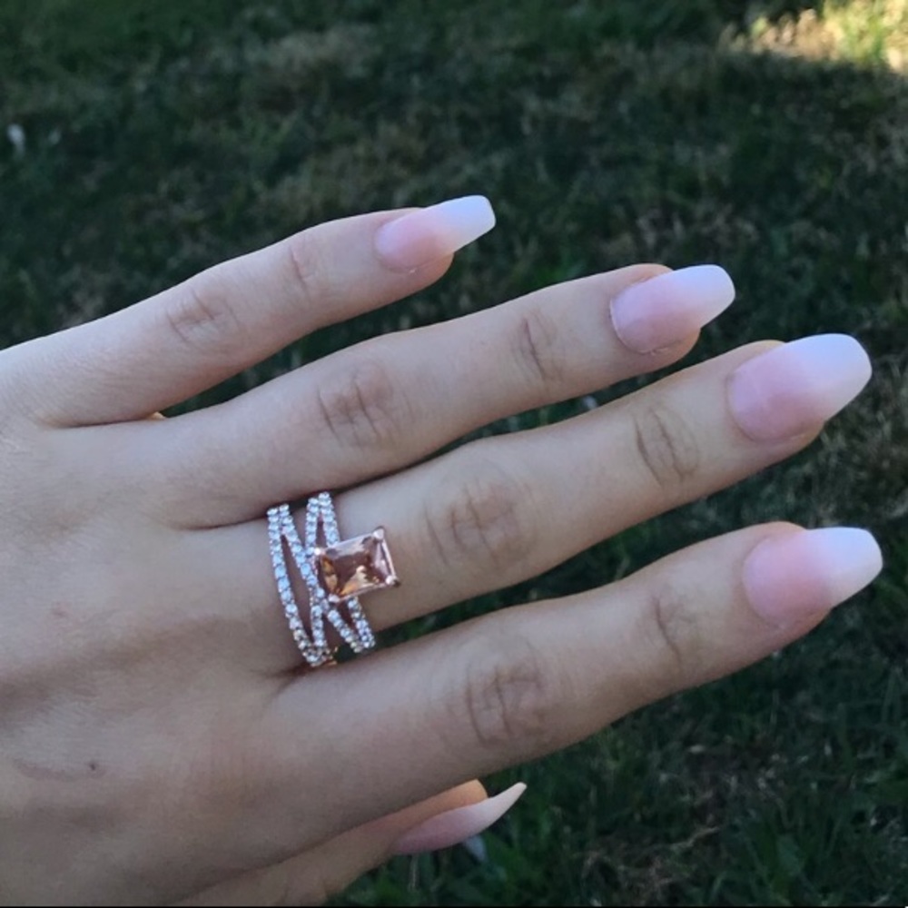 18k Rose Gold Morganite Ring - Picture 3 of 15